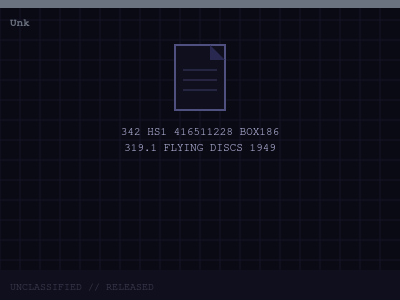 342 Hs1 416511228 Box186 319.1 Flying Discs 1949