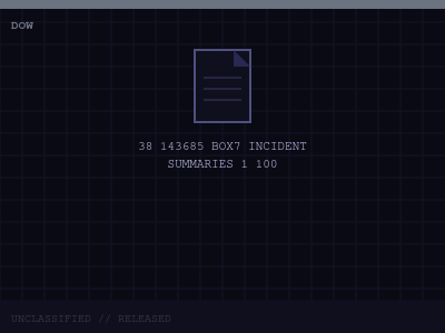 38 143685 Box7 Incident Summaries 1 100