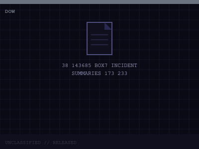 38 143685 Box7 Incident Summaries 173 233