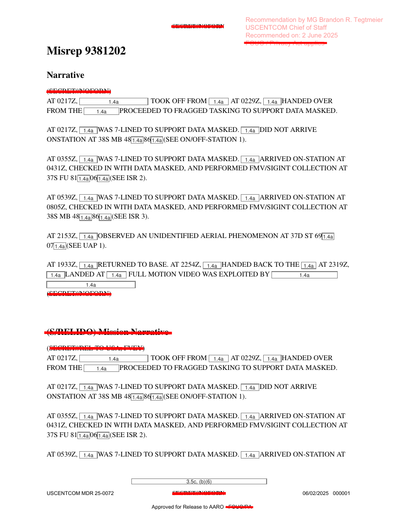 Dow Uap D74 Mission Report Syria November 2023